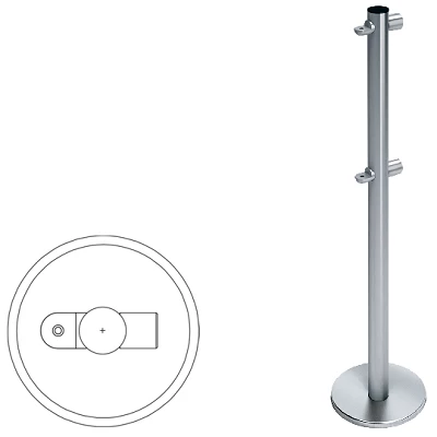 Стойка ограждения передвижная i-образная с 2-мя полупетлями (ВЗР  2442.00-01) 