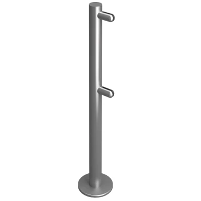 Стойка ограждения под стекло односторонняя h=400мм (ВЗР 2462-00.01)