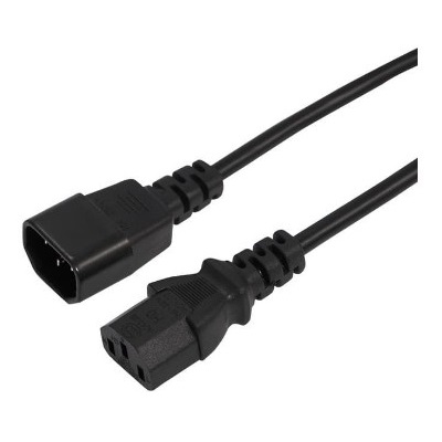 Шнур сетевой, евроразъем C13 - евроразъем C14, кабель 3x0,75 мм², длина 1,5 метра (PE пакет) (11-1161)