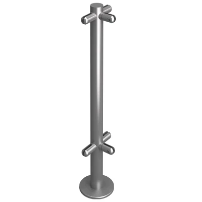 Стойка ограждения под стекло Т-образная h=800мм (ВЗР2462-00.02-08)