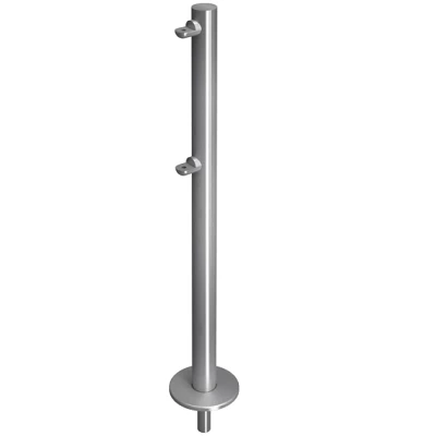 Стойка ограждения съемная односторонняя с 2-мя полупетлями