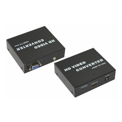 Конвертер HDMI на VGA + шнур стерео 3,5мм, металл (17-6908)
