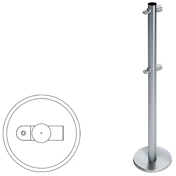 Стойка ограждения передвижная i-образная с 2-мя полупетлями (ВЗР  2442.00-01) 