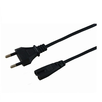 Шнур сетевой, вилка - евроразъем С7, кабель 2x0,5 мм², длина 3 метра (PE пакет) (11-1105)