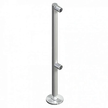 Стойка ограждения съемная односторонняя с отверстием под фиксатор справа