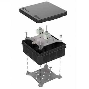 Коробка огнестойкая для о/п двухкомпонентная 60-0303-9005-FR2.5-4 Е15-Е120 100х100х40