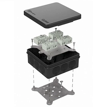 Коробка огнестойкая для о/п двухкомпонентная 60-0303-9005-FR6.0-4-8-Р Е15-Е60 100х100х40