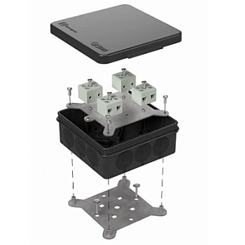 Коробка огнестойкая для о/п двухкомпонентная 60-0303-9005-FR6.0-8 Е15-Е120 100х100х40