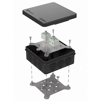 Коробка огнестойкая для о/п двухкомпонентная 60-0303-9005-FR6.0-4 Е15-Е120 100х100х40
