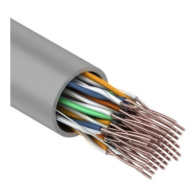 Кабель витая пара U/UTP, CAT 5, PVC, 25PR, 24AWG, INDOOR, SOLID, серый (01-1013)