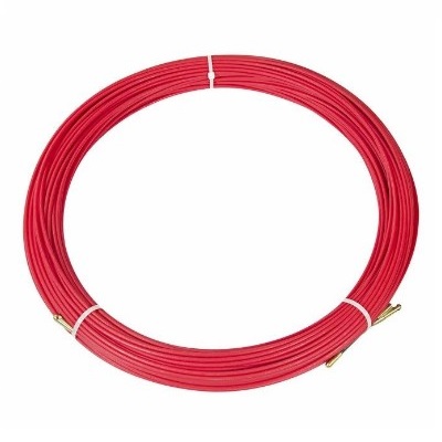 Протяжка кабельная (мини УЗК в бухте), стеклопруток, d=3,5мм, 100м, красная (47-1100)