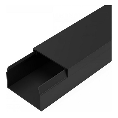 Кабель-канал черный 2-й замок в п/э 40х25 мм (24 м/уп) (PR03.0215)