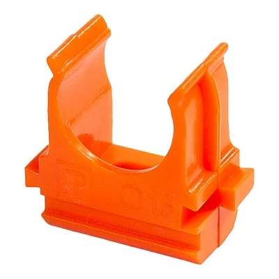 Крепёж-клипса для труб АБС-пластик оранжевая d16 мм (100шт/2000шт уп/кор) (PR13.0063)