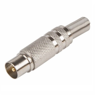 TV-разъем штекер никелированный c пружиной (05-2011)