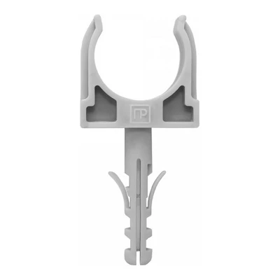 Крепеж-клипса с дюбелем серая d20 мм в малой упаковке (10шт/900шт уп/кор) (PR13.0316)