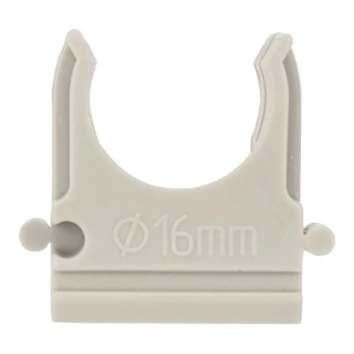 Крепёж-клипса для труб ø20 мм, серая (100 шт/уп) (28-0120-2)