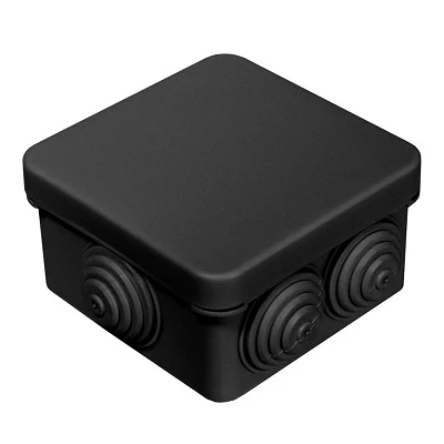 Коробка распределительная 40-0210-9005 для о/п безгалогенная (HF) черная 80х80х40 (105шт/кор) (40-0210-9005)