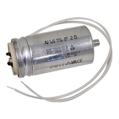 Конденсатор 20 мкФ с гибк. выводами и болтом (119RIR278)