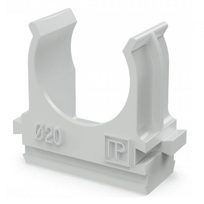Крепеж-клипса для труб Полистирол d20 мм (10шт/1000шт уп/кор) (PR.02720м)