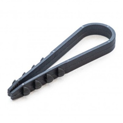 Дюбель-хомут для круглого кабеля d5-10 мм черный (100шт) (PR08.6940)