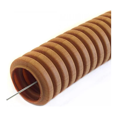 Труба гофрированная ПВХ легкая 350 Н бук с/з d25 мм (10 м/уп) (PR01.0041)