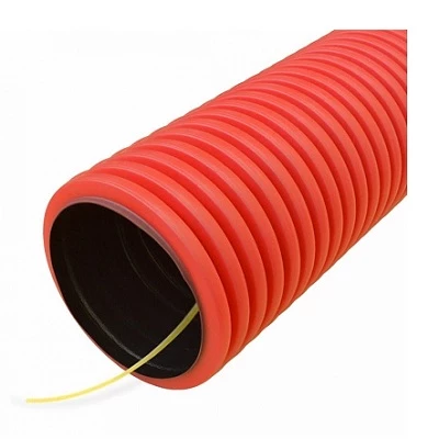 Труба гофрированная двустенная ПНД гибкая тип 450 (SN6) с/з красная d200 мм (35м/уп) (PR15.0166)
