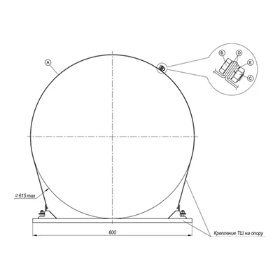 Комплект удлинителя для крепления ТШ на опору (70041)