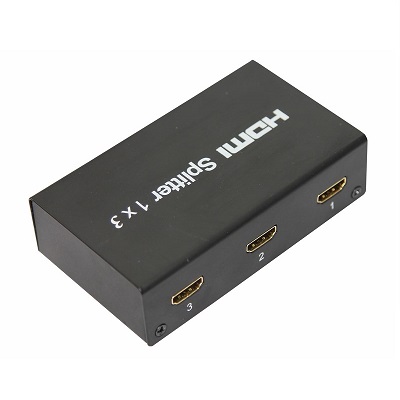 Делитель гнездо HDMI на 3 гнезда HDMI, металл (17-6900)