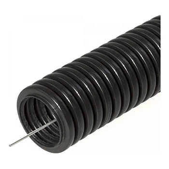 Труба гофрированная ПНД тяжёлая 750 Н безгалогенная (HF) стойкая к ультрафиолету черная с/з d50 мм (15м/660м уп/пал) (PR.025041)