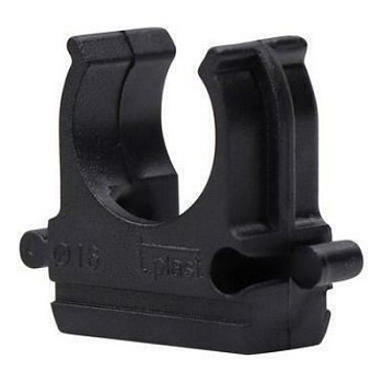 Крепеж-клипса для трубы ø 16 мм, черная (100 шт./уп.) (28-0116-3)