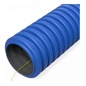 Труба гофрированная двустенная ПНД гибкая тип 450 (SN34) с/з синяя d32 мм (20м/уп) (PR15.0270)