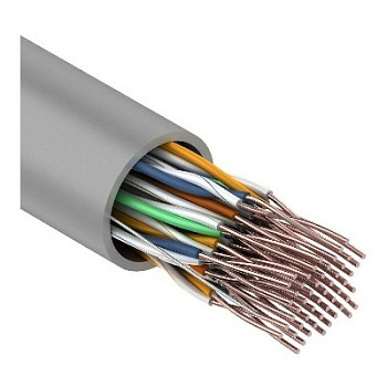 Кабель витая пара U/UTP, CAT 5, PVC, 25PR, 24AWG, INDOOR, SOLID, серый (01-1013)