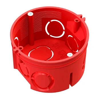 Коробка установочная 80-0501С безгалогенная (HF) 68х42 с саморезами без соединителя (245шт/кор) (80-0501С)