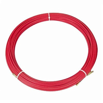 Протяжка кабельная (мини УЗК в бухте), стеклопруток, d=3,5мм, 100м, красная (47-1100)