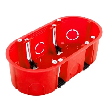 Коробка установочная двухместная 80-0540С безгалогенная (HF) 140х68х46 (94шт/кор) (80-0540С)