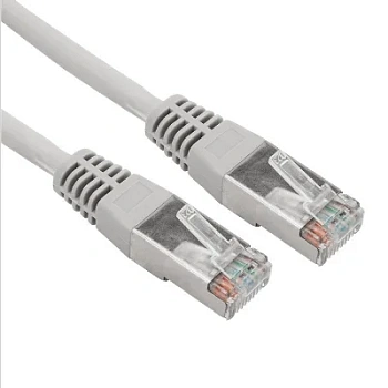 Шнур коммутационный, патч-корд F/UTP RJ45-RJ45, CAT 5e, ZH нг(А)-HF, серый, 1м (18-8002-1)