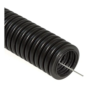 Труба гофрированная из ПНД, с зондом, черная, Ø16мм (бухта 100 м/уп) (28-0016-3)