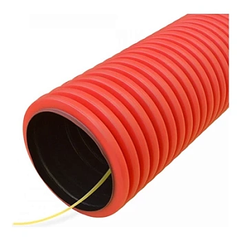 Труба гофрированная двустенная ПНД гибкая тип 750 (SN8) с/з красная d200 мм (35м/уп) (PR15.0178)