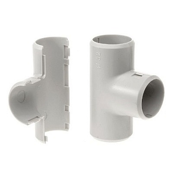 Тройник разборный белый d16 мм (70шт/700шт уп/кор) (PR.07316б)