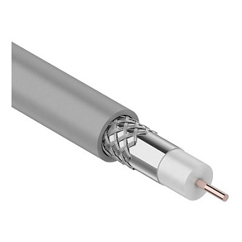 Кабель коаксиальный REXANT RG-8X, 50 Ом, CCS/Al/A, 75%, бухта 100 м, серый (	01-2021)