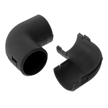 Соединитель угловой разборный черный d16 мм (100шт/1000шт уп/кор) (PR13.0191)