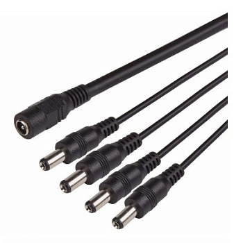 Разветвитель питания DC на 4 разъема 2,1х5,5мм (14-0319)