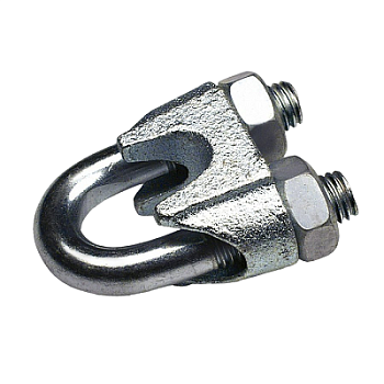 Зажим троса одинарный D4мм тип "Слоник" DIN 741 (100 шт/уп) (PR08.3892)