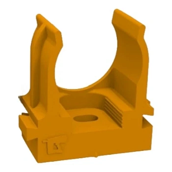 Крепеж-клипса для труб для прямого монтажа оранжевая d25 мм