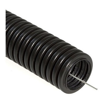 Труба гофрированная из ПВХ, с зондом, Ø20 мм, бухта 100 м/уп. (28-0020)