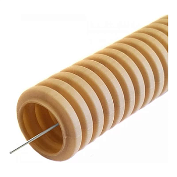 Труба гофрированная ПВХ легкая 350 Н сосна с/з d16 мм (100 м/уп) (PR01.0042)