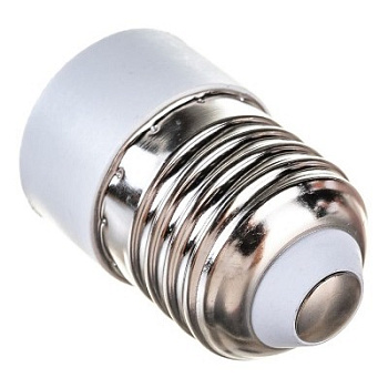 Переходник цокольный E27-E14 белый (11-8813)