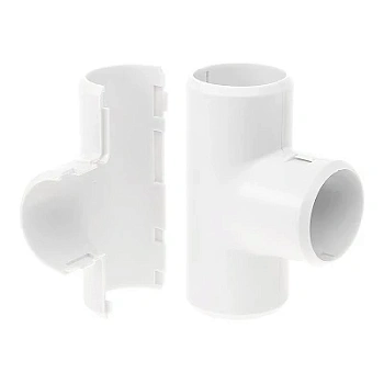 Тройник разборный белый d25 мм (30шт/300шт уп/кор) (PR.07325б)