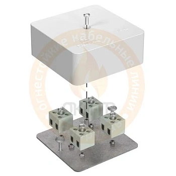 Коробка огнестойкая разветвительная для кабель-канала 40-0450-FR6.0-4-4-Р Е15-Е60 75х75х30