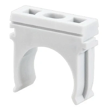 Крепёж-клипса для труб ø25 мм, серая (100 шт/уп) (28-0125-2)